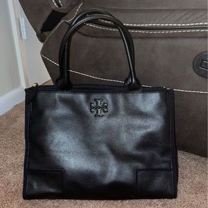 Tory Burch Ella Canvas Leather Tote